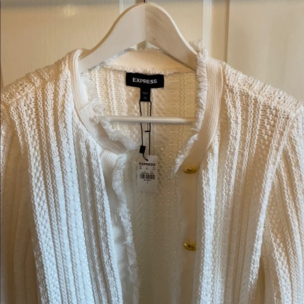 EXPRESS Chic Cable-Knit Jacket - Picture 3 of 5